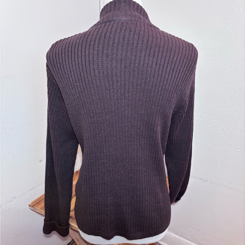 Erika Leather Patchwork Sweater Jacket - image 7